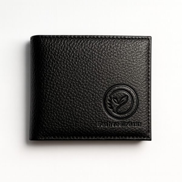 Black Nappa leather, Bifold wallet with flap